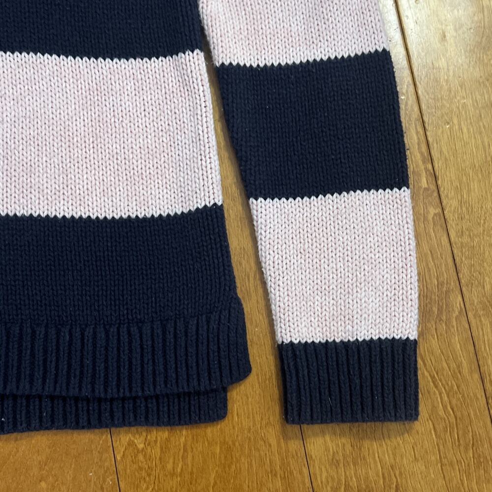 Abercrombie & Fitch Navy Striped Sweater Size M Preppy Coastal Nautical Academia - Picture 8 of 8